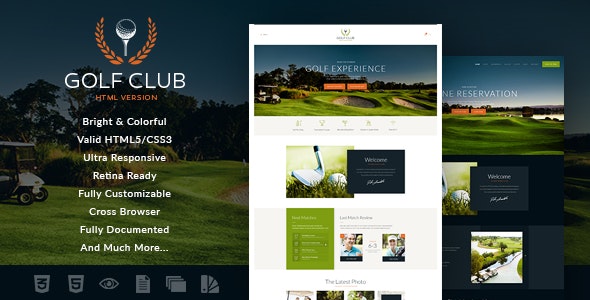 Golf Club v1.0 - Sports & Events Site Template