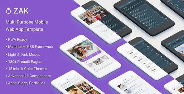 Download Zak: Multi Purpose Mobile Web App template (PWA) | Free Nulled Scripts