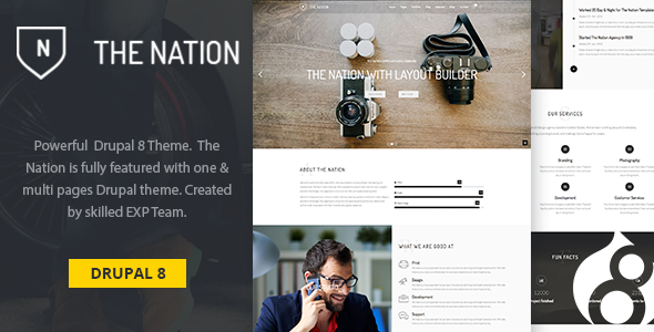 Download Nation v1.0 – One & multi pages Drupal 8 theme | Free Nulled Scripts