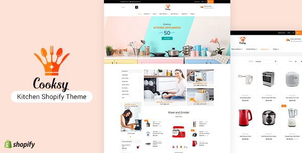 Cooksy - Kitchen Utensils Shopify Theme