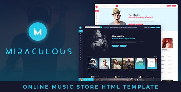 Miraculous - Online Music Store HTML Template