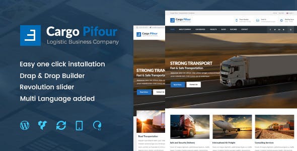 Pifour v2.3 - Logistic and Transportation WordPress Theme