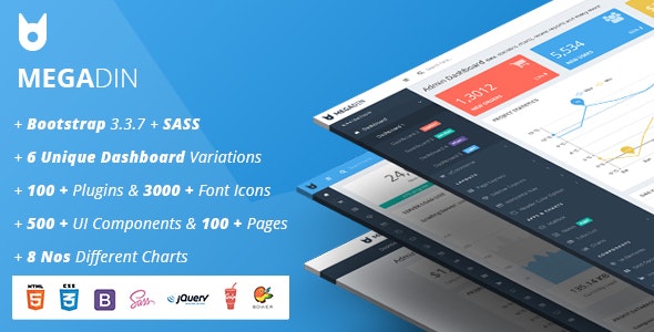 MegaDin v1.0.0 - Responsive Admin Dashboard Template