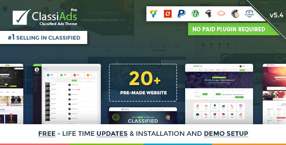 Download Classiads v5.4 – Classified Ads WordPress Theme | Free Nulled Scripts