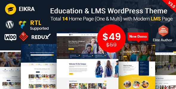 Eikra Education v3.5.1 - Education WordPress Theme
