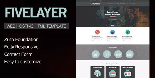 FiveLayer - Web Hosting, Responsive HTML Template