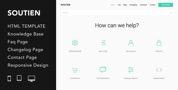 Soutien v1.0 - Customer Support Helpdesk HTML Template