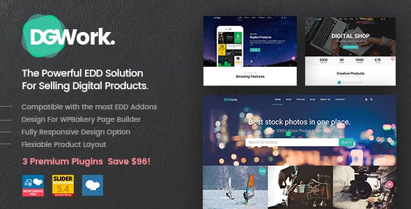 DGWork v1.8.5 - Powerful Responsive Easy Digital Downloads