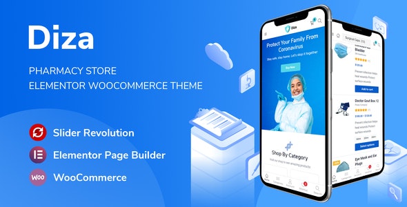 Diza v1.0.2 - Pharmacy Store Elementor WooCommerce Theme