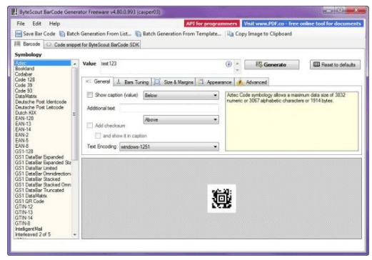 Download ByteScout BarCode Generator 7.1.1.1157 Business Portable [Latest]
