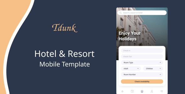 Tdunk v1.0 - Hotel & Resort Mobile Template