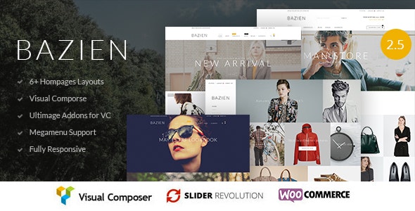 Bazien v3.0.0 - WordPress / Woocommerce Responsive Theme
