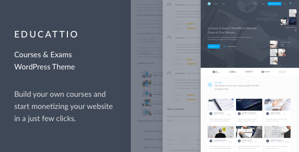 Educattio v1.0.1 - Courses & Exams WordPress Theme
