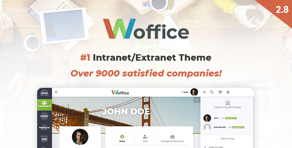 Woffice v2.9.3 - Intranet/Extranet WordPress Theme