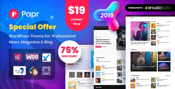 News Magazine Papr v1.2.1 - News Magazine WordPress Theme
