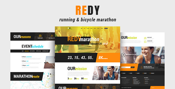 Redy v1.0.3 - Marathon & Sports WordPress Theme