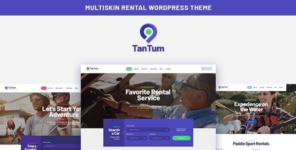 TanTum v1.0 - Car, Scooter, Boat & Bike Rental Services WordPress Theme
