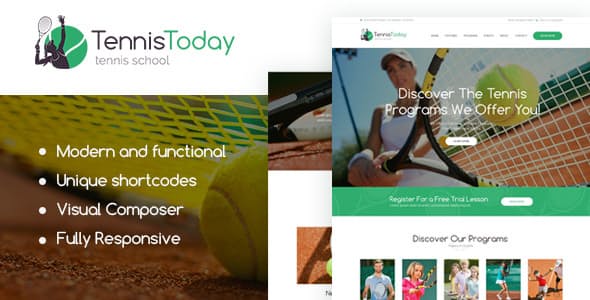 Tennis Today v1.2 - Sport School & Events WordPress Theme