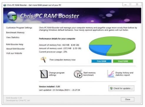 Download Chris-PC RAM Booster 7.26.0324 Portable