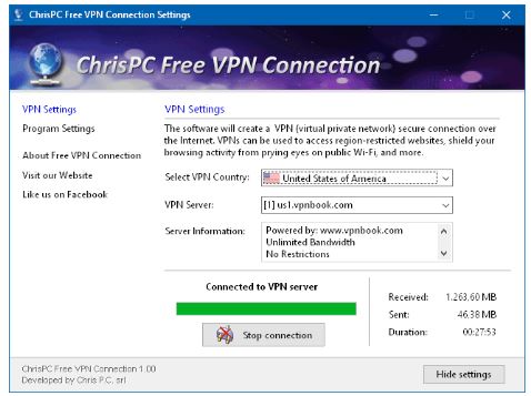 ChrisPC Free VPN Connection