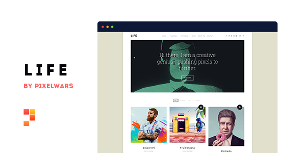 Life v1.0.7 - Boxed Portfolio WordPress Theme
