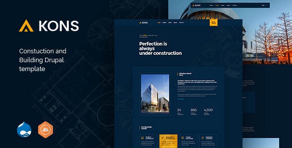 Download Kons v1.1 – Construction and Building Drupal 8 Theme | Free Nulled Scripts