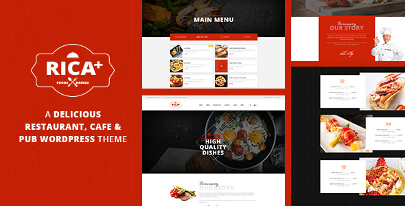 Rica Plus v1.7 - A Delicious Restaurant, Cafe & Pub WP Theme