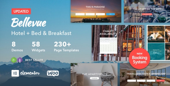 Bellevue v3.2.6 - Hotel + Bed and Breakfast Booking Calendar Theme