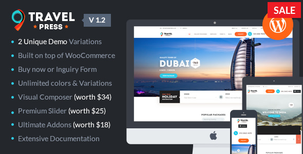 TravelPress v1.3.1 - Travel Agency WordPress Theme