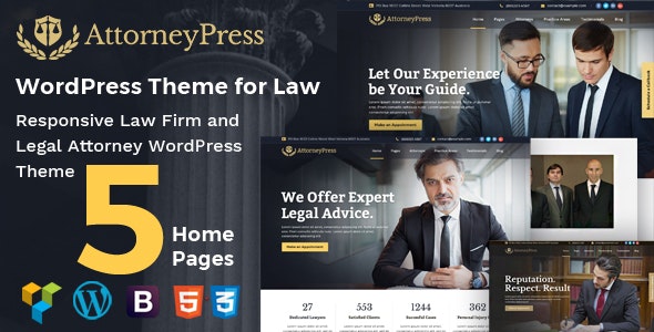 Attorney Press v2.1.2 - Lawyer WordPress Theme