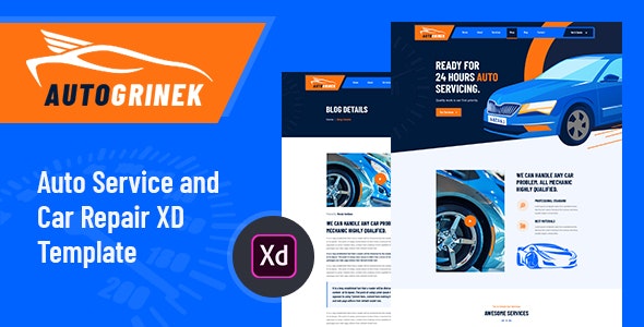 Autogrinek v1.0 - Auto Service and Car Repair XD Template