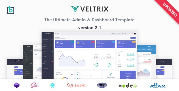 Veltrix v2.1 - Admin & Dashboard Template