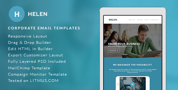 Download Helen – Corporate Email Templates + Builder Access | Free Nulled Scripts
