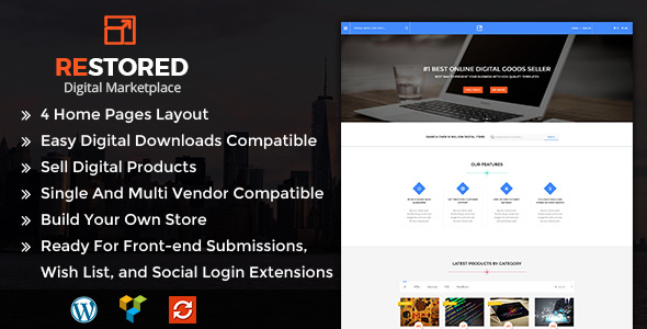 Restored MarketPlace v1.4 - MarketPlace WordPress Theme