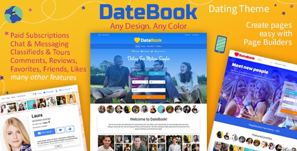 DateBook v4.5.3 - Dating WordPress Theme