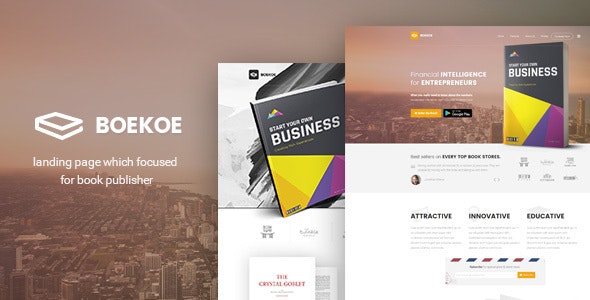 Boekoe v1.0 - Book Landing Page