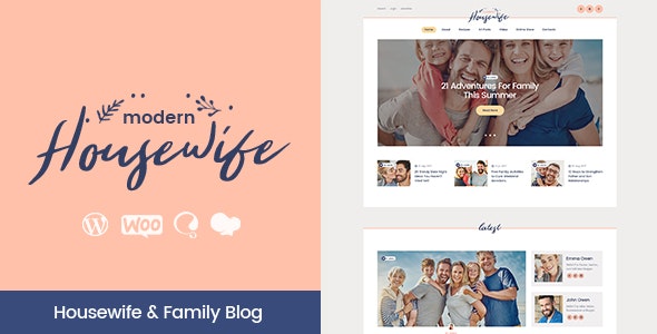 Modern Housewife v1.0.1 - Women & Family WordPress Blog Theme