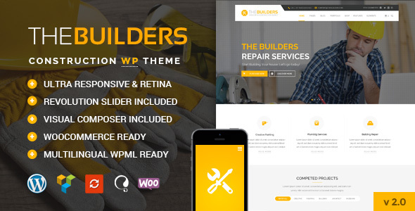 Download The Builders v2.5 – Construction WordPress Theme | Free Nulled Scripts