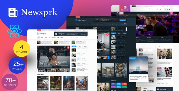 Download Newsprk v1.0 – React Blog Magazine Template | Free Nulled Scripts
