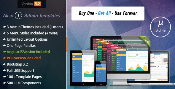 mAdmin v5.2 - Multi Style AngularJS Responsive Admin Template