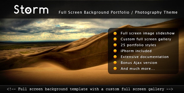 Storm v1.4.2 - Full Screen Background Template