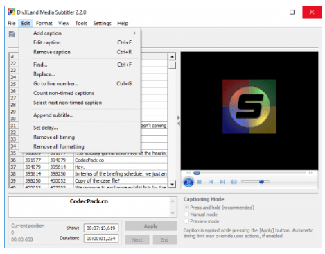 Download DivXLand Media Subtitler 2.2.1 [Latest]