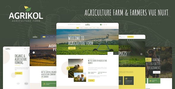 Download Agrikol v1.0 – Vue Nuxt Template For Agriculture Farms | Free Nulled Scripts