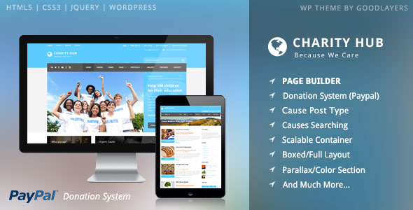Charity Hub v1.30 - Charity / Nonprofit / Fundraising WP