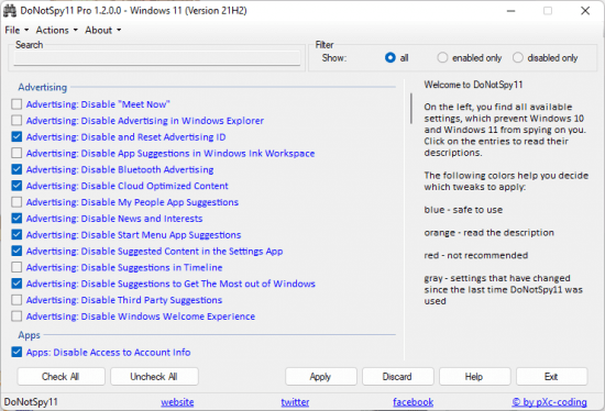 Download DoNotSpy11 Pro v1.2.0.0 Portable