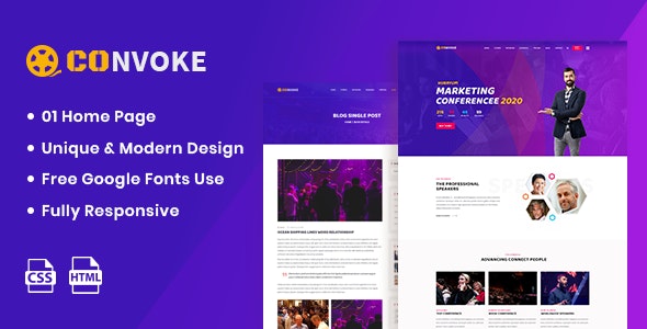 Convoke v1.0 - Event & Conference HTML5 Template
