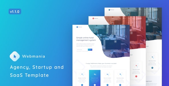 Webmania v1.1.0 - Agency, Startup and SaaS Template