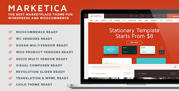 Marketica v4.5.5 - Marketplace WordPress Theme