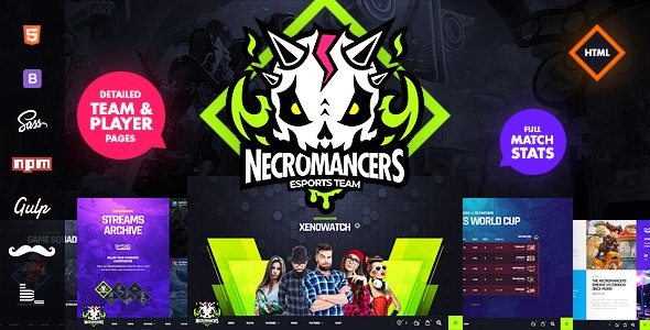 Necromancers v1.4.0 - eSports Team HTML Template