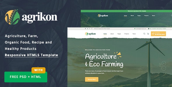 Agrikon v1.0 - HTML Template For Agriculture Farm & Farmers